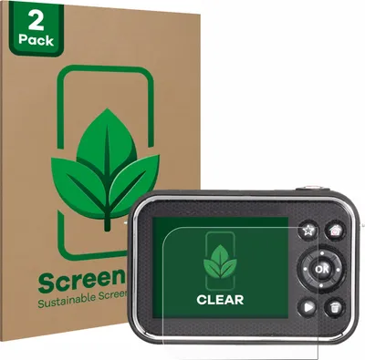 Produktbild von 2x ScreenLeaf Schutzfolie für Vtech Kidizoom Video Studio HD nachhaltiger Displayschutz Display Schutz Folie Klar Transparent