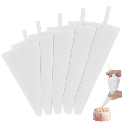 Image de Sacs de pulvérisation réutilisables, 5 pièces, en coton enduit, pour gâteaux, tartes et autres accessoires de pâtisserie