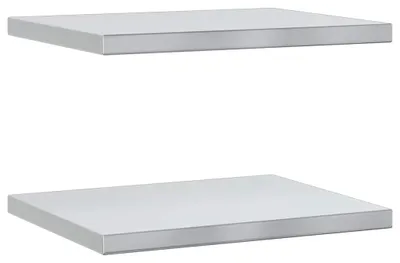 Zdjęcie produktu dla vidaXL Półki ścienne 2 szt. 50x40 cm srebrna stal nierdzewna