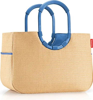 Produktbild von reisenthel loopshopper Tasche L Einkaufstasche Korb raffia blue OR4122