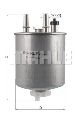 Produktbild von Kraftstofffilter KNECHT KL 834 für RENAULT TWINGO II (CN0) Leitungsfilter