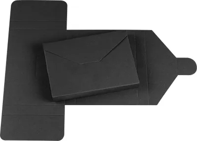 Image de Boîte pliante "Mailer C6", 16,2 x 11,4 x 2,0 cm, noir, carton recyclé - pack de 10