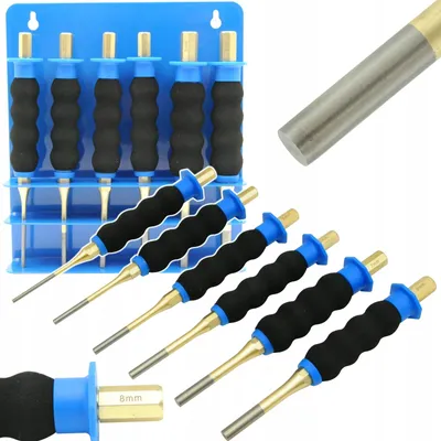 Image de Jeu de poinçons avec manche, 3-8 mm, 6 pièces. Falon-Tech FT4735