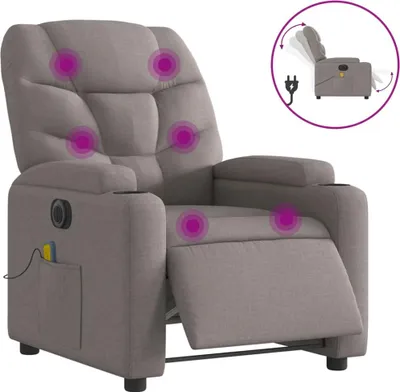 Produktbild von vidaXL Massagesessel Elektrisch Taupe Stoff