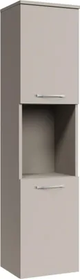 Image de Armoire de salle de rangement Montreal 30 x 30 x 131 cm - Cashmere - Armoire suspendue à 2 portes