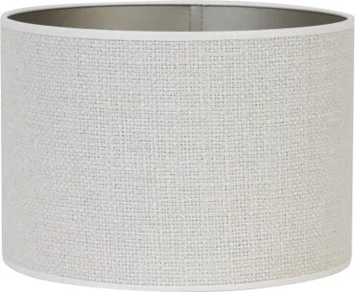 Produktbild von Lampenschirm Zylinder in Leinen Strukturiert in Eiweiß für Tischleuchte Tischlampe 40-40-30cm