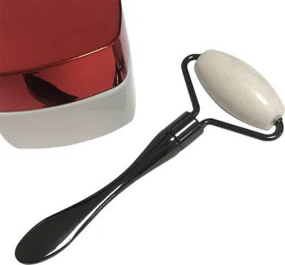 Produktbild von INF Jade Roller Augencreme Applikator - 3D Metall Massagegerät für Lifting