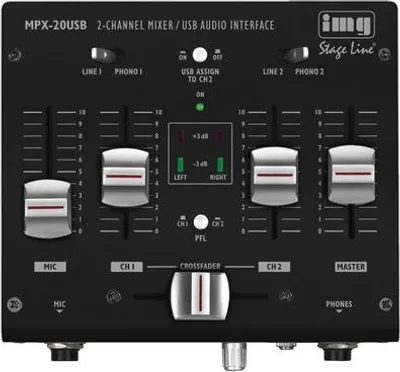 Produktbild von IMG STAGELINE MPX-20USB 3-Kanal-Stereo-DJ-Mischpult