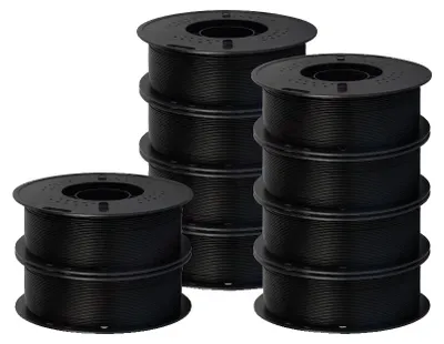 Productafbeelding van 3D-printerfilament, PLA, 1,75 mm, compatibel met de gangbare merken, 10 kg, zwart