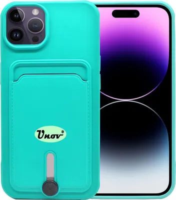 Produktbild von Hülle für Apple iPhone 14 Pro Max 6,7" Türkis Silikon + Kartenfach