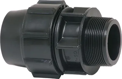 Image de Raccord Mâle Pp 20mm X 1/2 Raccord Compression Filetage Mâle Polypropylène - Plasson