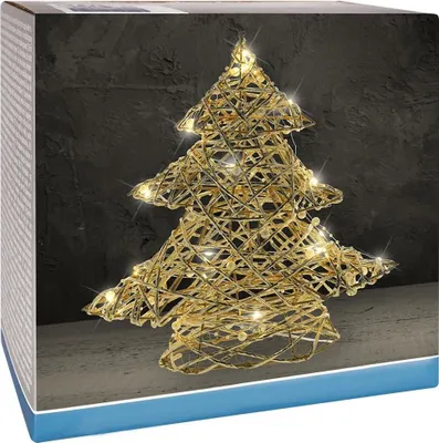 Immagine prodotto di Albero 20 LED, decorazione natalizia, 30 cm, oro