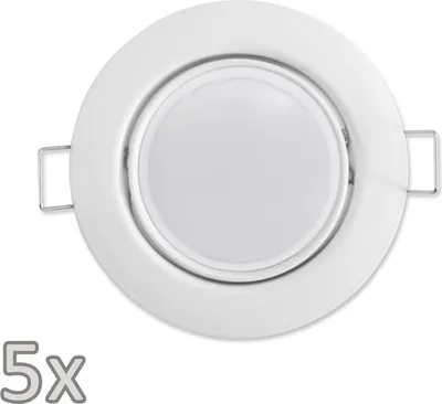 Produktbild von Einbauleuchten-Set McShine 5xRahmen 5xLED-Modul 7W 608Lumen 230V weiß