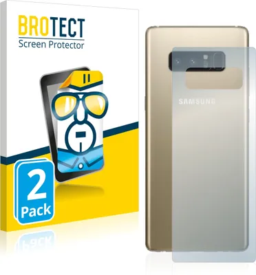 Produktbild von 2x BROTECT Schutzfolie für Samsung Galaxy Note 8 (Rückseite) Folie Klar Transparent
