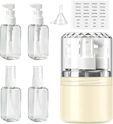 Produktbild von Reiseflaschen 4-in-1 50 ml, Pumpspender, für unterwegs