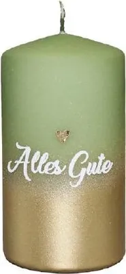 Produktbild von Spruchkerze "Alles Gute", 130 x 70 mm, Geschenkkerze