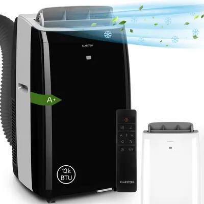 Produktbild von Klarstein Mobile Klimaanlage mit Abluftschlauch, 3-in-1 Klimagerät mit Ventilator, Luftentfeuchter & Nachtmodus, Kleine & Portable Klimaanlage für Wohnung & Büro, Niedriger Verbrauch, 12000 BTU