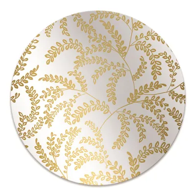 Obrázek produktu pro Kulatá ochranná podložka pod podlahu - Ochranná podložka pod židli - Podložka pod podlahu - 140x100 cm - Zlaté listy