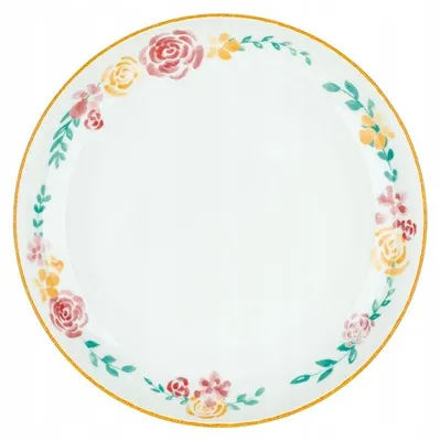 Produktbild von Lubiana Rondo Essteller flach Blumen Goldrand 27 cm