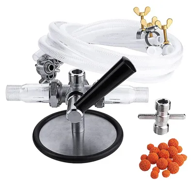 Immagine prodotto di Dispositivo di pulizia dei tubi della birra - set completo, con accessori per rubinetti a pistone e compensatori