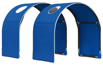 Obrázok produktu pre vidaXL tunel na posteľ, 2 ks, modrý, 211 x 52,5 x 2 cm, polyester