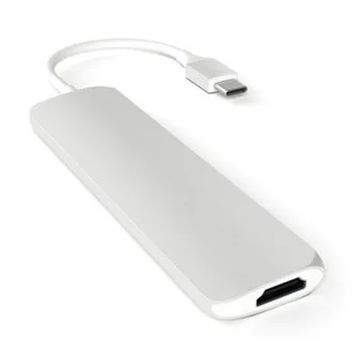 Produktbild von Satechi Aluminium Type-C Slim Mullti-Port Adapter 4K Silber USB-C 4 in 1