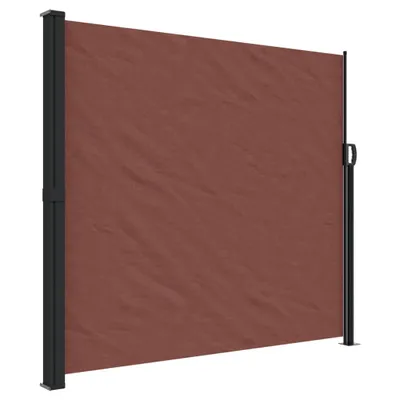 Image de vidaXL Marquise latérale extensible brun 180x500 cm