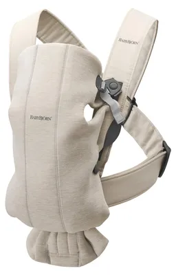 Produktbild von BabyBjörn Mini Babytrage - 3D-Jersey - Hellbeige