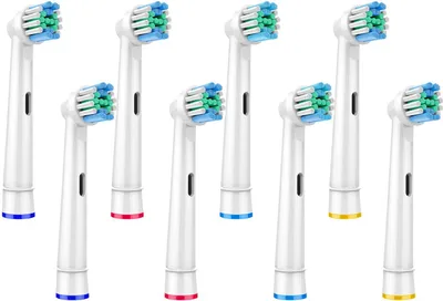 Produktbild von 8 Aufsteckbürsten für Nevadent Ersatzbürsten Zahnpflege Bürstenköpfe elektrische Zahnbürsten Dentalogix