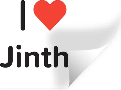 Produktbild von MuchoWow® Wandtattoo Wandsticker Wandaufkleber Ich liebe - Jinthe - Mädchen 80x60 cm Selbstklebend und Repositionierbar - Faltenfrei
