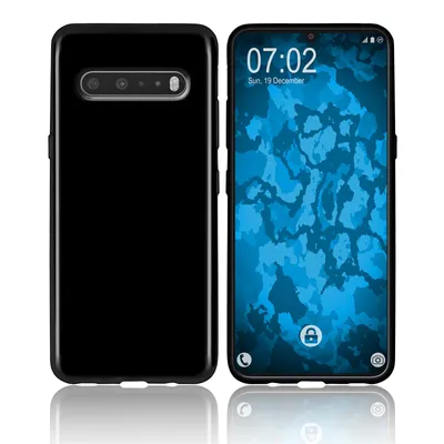 Produktbild von PhoneNatic Case kompatibel mit LG V60 ThinQ - schwarz Silikon Hülle transparent