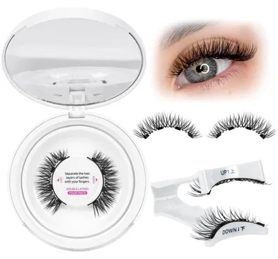 Produktbild von Magnetische Wimpern Wiederverwendbar mit Applikator, 4 Magnetpunkte, 1 Paar