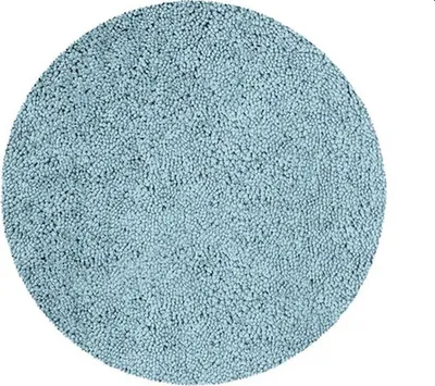 Produktbild von Spirella Badteppich Badematte Duschvorleger Mikrofaser Hochflor | flauschig | rutschhemmend | geeignet für Fußbodenheizung |60 cm Rund | Blau