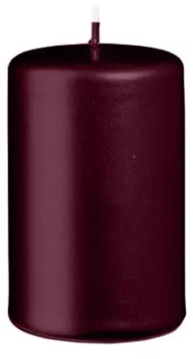 Produktbild von Stumpenkerzen Metallic Glanz Rotbraun Burgundy 80 x Ø 50 mm, 12 Stück