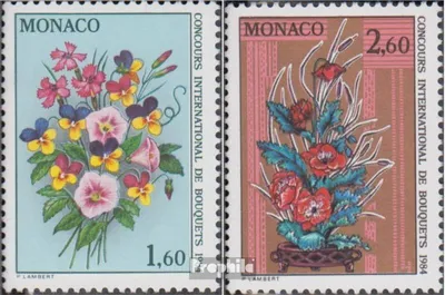 Produktbild von Briefmarken Monaco 1983 Mi 1602-1603 (kompl.Ausg.) gestempelt Blumenbinderei