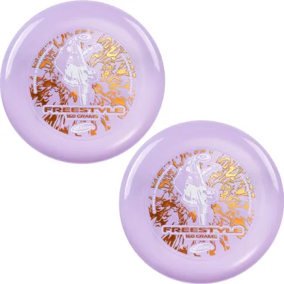 Produktbild von Wham-O Frisbee Freestyle 160g Flugscheibe, für Outdoor Spaß -2 Pack