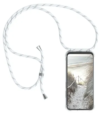 Produktbild von EAZY CASE Handykette mit Hülle für Huawei P40 Lite Backcover Handykette, zum Umhängen in Weiß