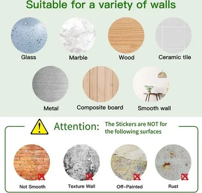 Produktbild von Wandsticker Dekoration, 7-teilig, Wohnzimmer, Schlafzimmer