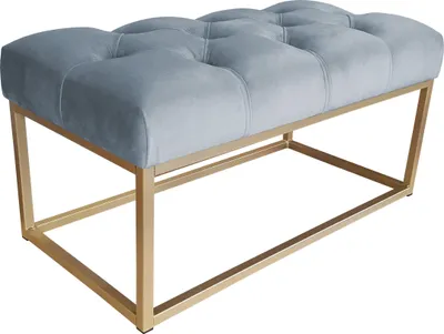 Obrázok produktu pre Lavica CHESTERFIELD LOFT, zlatá podstava, podnožka BL06