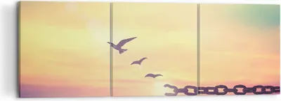 Produktbild von Bild auf Leinwand - Leinwandbild - Vogel Natur Wiese - 120x40cm - Wand Bild - Wanddeko - Wandbilder - Leinwanddruck - Bilder - Kunstdruck - Wanddekoration - Leinwand bilder - Wandkunst - CA120x40-3917