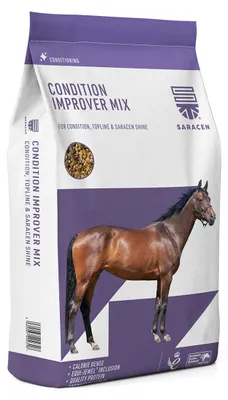 Immagine prodotto di SARACEN Condition-Improver Mix: mangime per cavalli sportivi, a base di crusca di riso - 20 kg