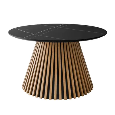 Produktbild von Couchtisch MISTY mit Lamellenfuß, Schwarzer Marmor