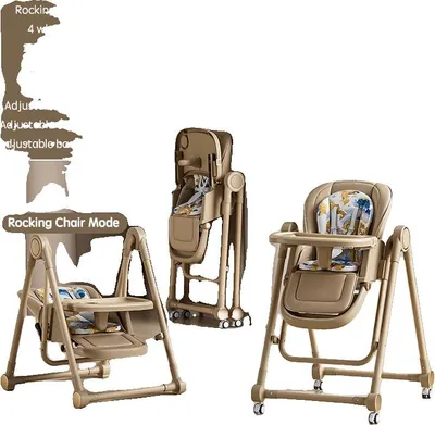 Produktbild von Babyhochstuhl, umbaubar, höhenverstellbar, Braun
