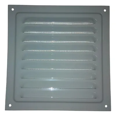 Obrázok produktu pre 150 x 150 mm KOVOVÁ VENTILAČNÁ MREŽA – sivá, s SIEŤOU PROTI HMYZU Ventilačná mriežka na odvod/prívod vzduchu, odvetranie, vetranie