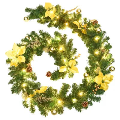 Immagine prodotto di vidaXL Ghirlanda di Natale con luci LED verde 2,7 m PVC