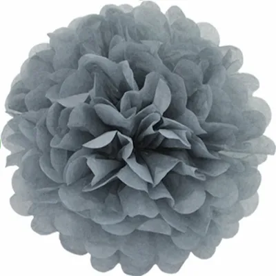 hell silber Papier Pompons