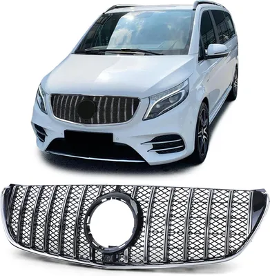 Produktbild von Sport Kühlergrill Chrom Schwarz Glanz für Mercedes V Klasse W447 14-19