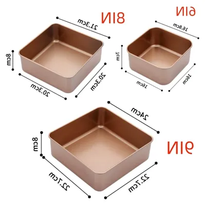 Produktbild von Quadratische Backform Kohlenstoffstahl für Toaster-Öfen (20,3 cm)
