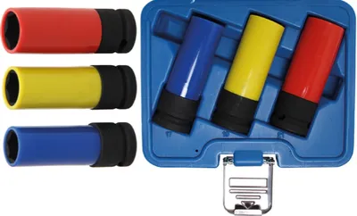 Produktbild von BGS 7300 Kraft-Schoneinsatz-Set, 12,5 (1/2)  17, 19 und 21 mm