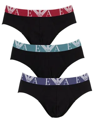 Produktbild von Emporio Armani Herren 3 Pack Briefs, Schwarz L